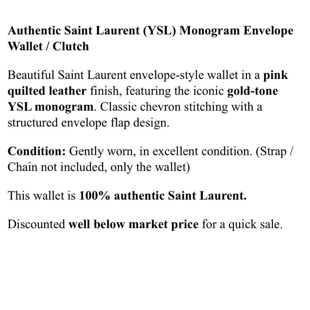 Yves Saint Laurent Fuchsia Quilted Clutch - Picture 5 of 5